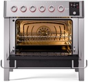 ILVE Panoramagic 36" UPMI09S3SS Induction Range, oven door opened