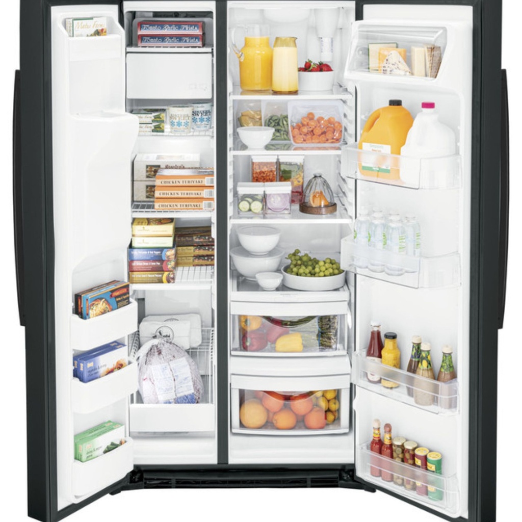 GSE25GGPBB inside view with open doors