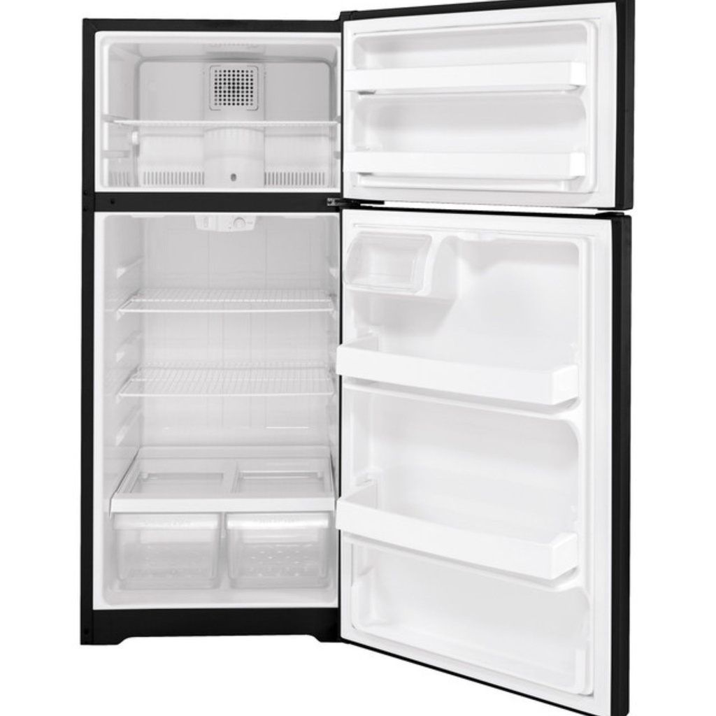 GE-GTE17DTNRBB-Clear crisper drawers