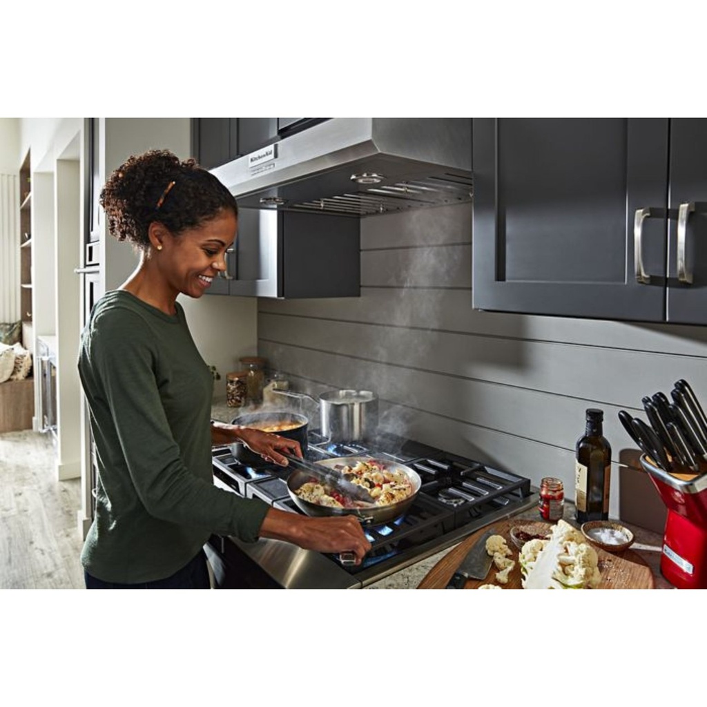 KitchenAid-KVUC600KSS-Modern Kitchen Workspace with ventillation hood