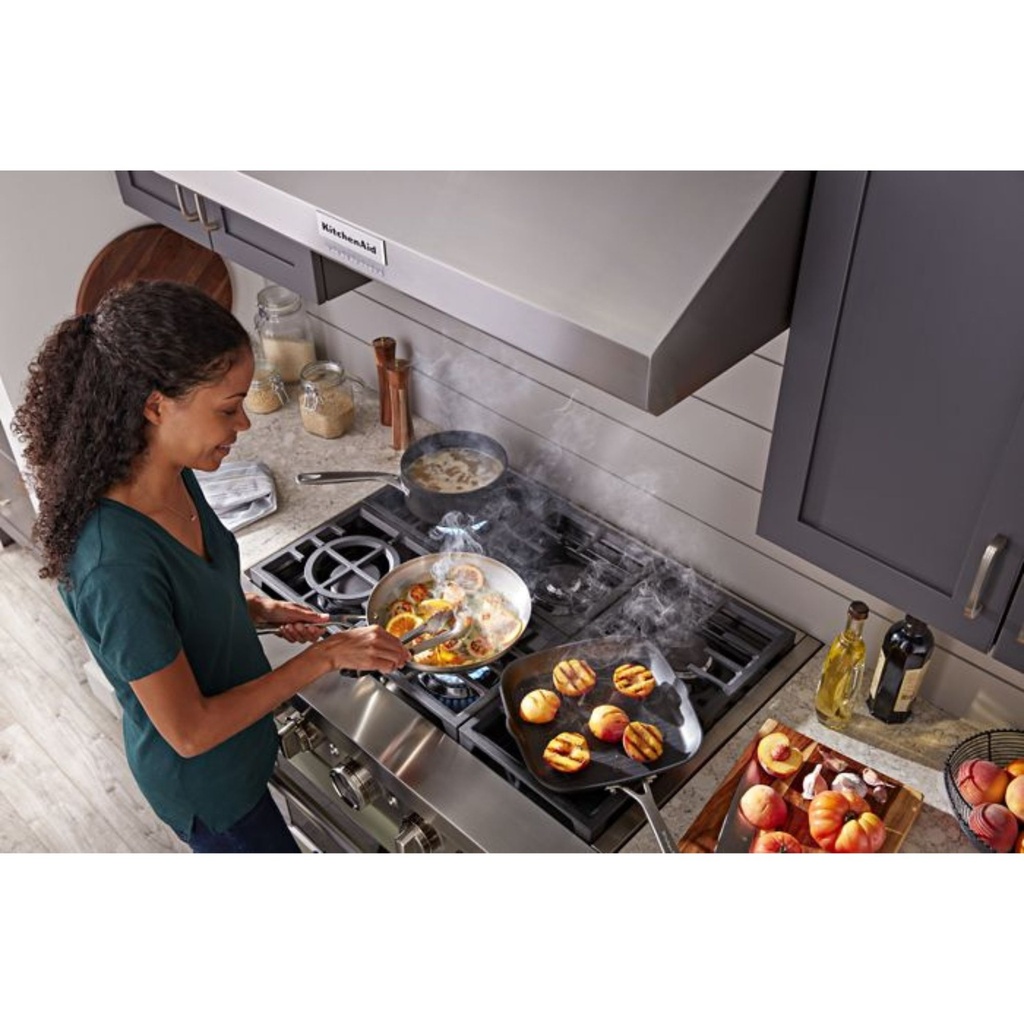 KitchenAid-KVUC606KSS-Modern Kitchen Workspace with range hood
