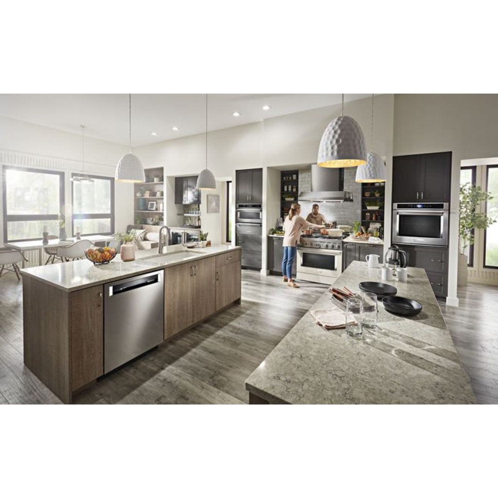 KitchenAid-KVWC956KSS-Modern Kitchen Workspace with chimney