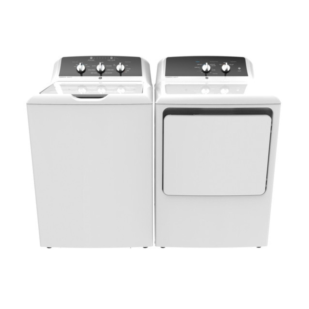 GE-GTX52GASPWB-Top-Loading Washer and Front-Loading Dryer Set