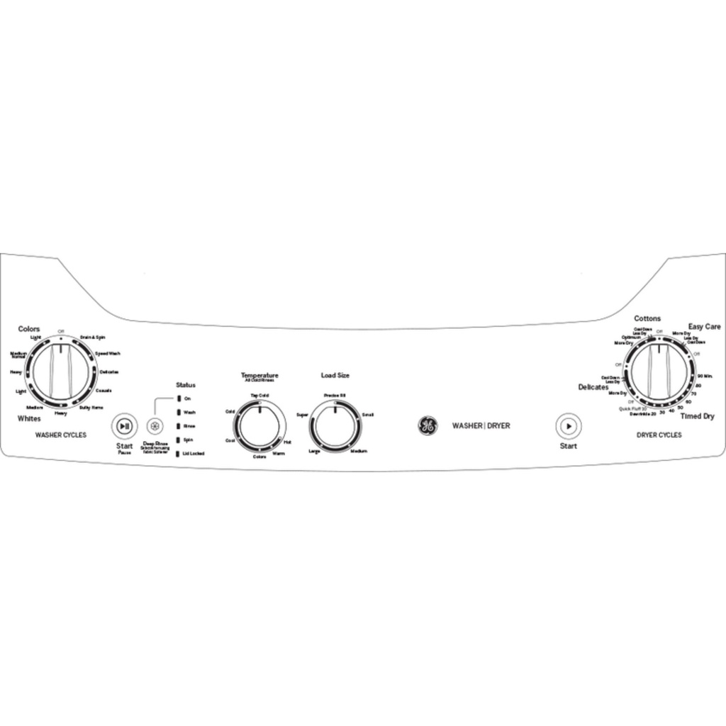 GE-GUD27ESSMWW-Diagram ofRotary- electromechanical controls (dryer)