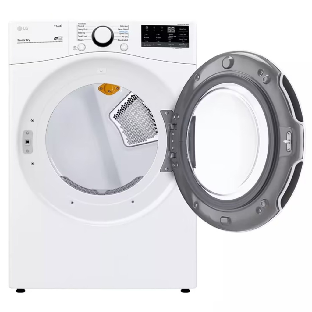 LG-DLE3600W-front view with open door