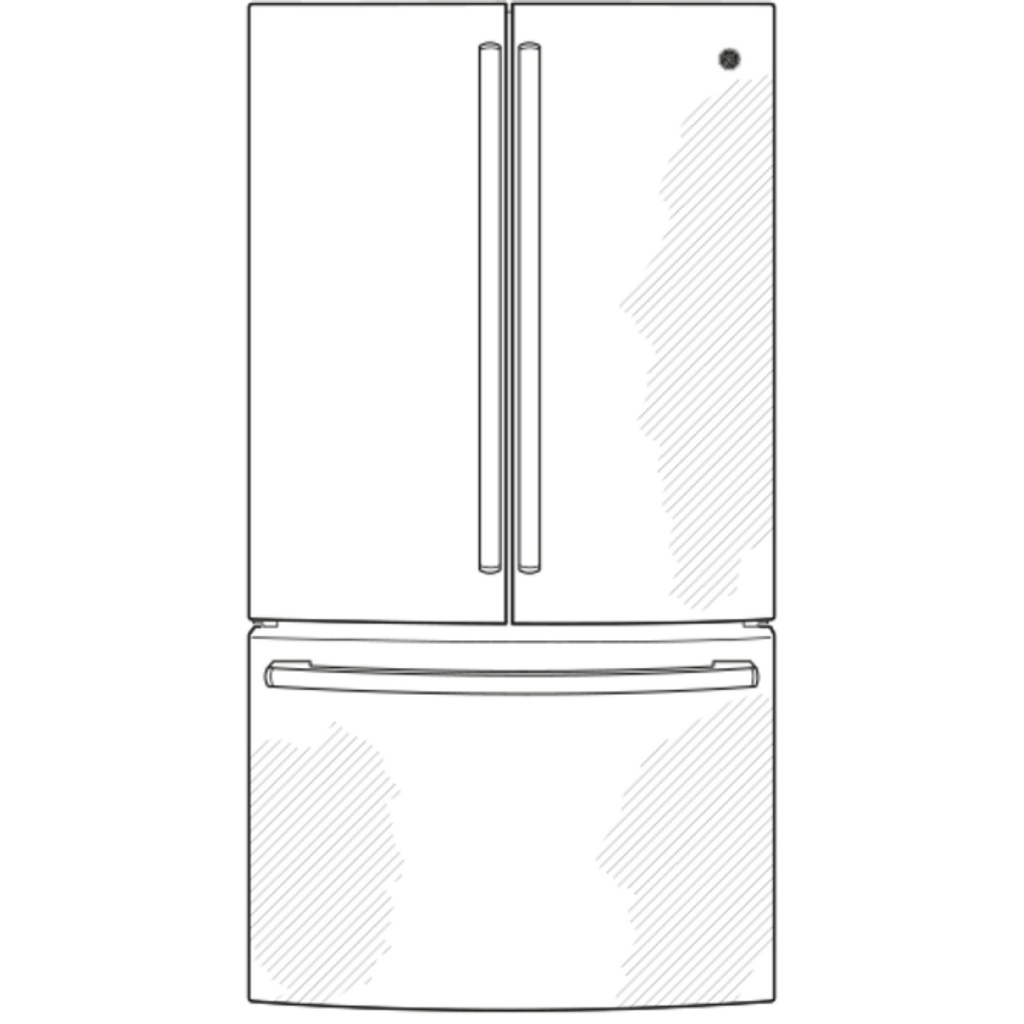 GWE23GMNES diagram of refrigerator