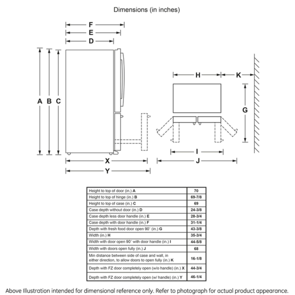 GE-GYE18JYLFS-Dimensions