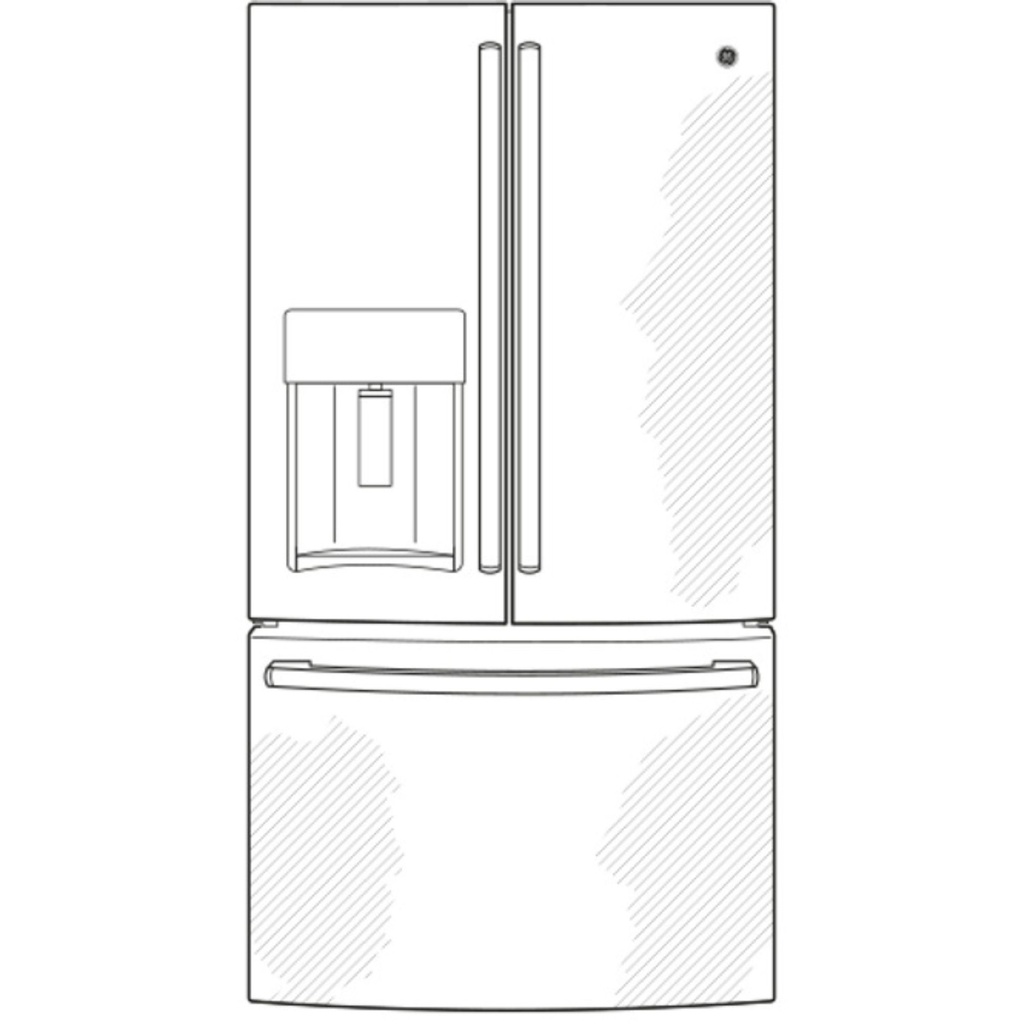 GYE22GENDS diagram of refrigerator