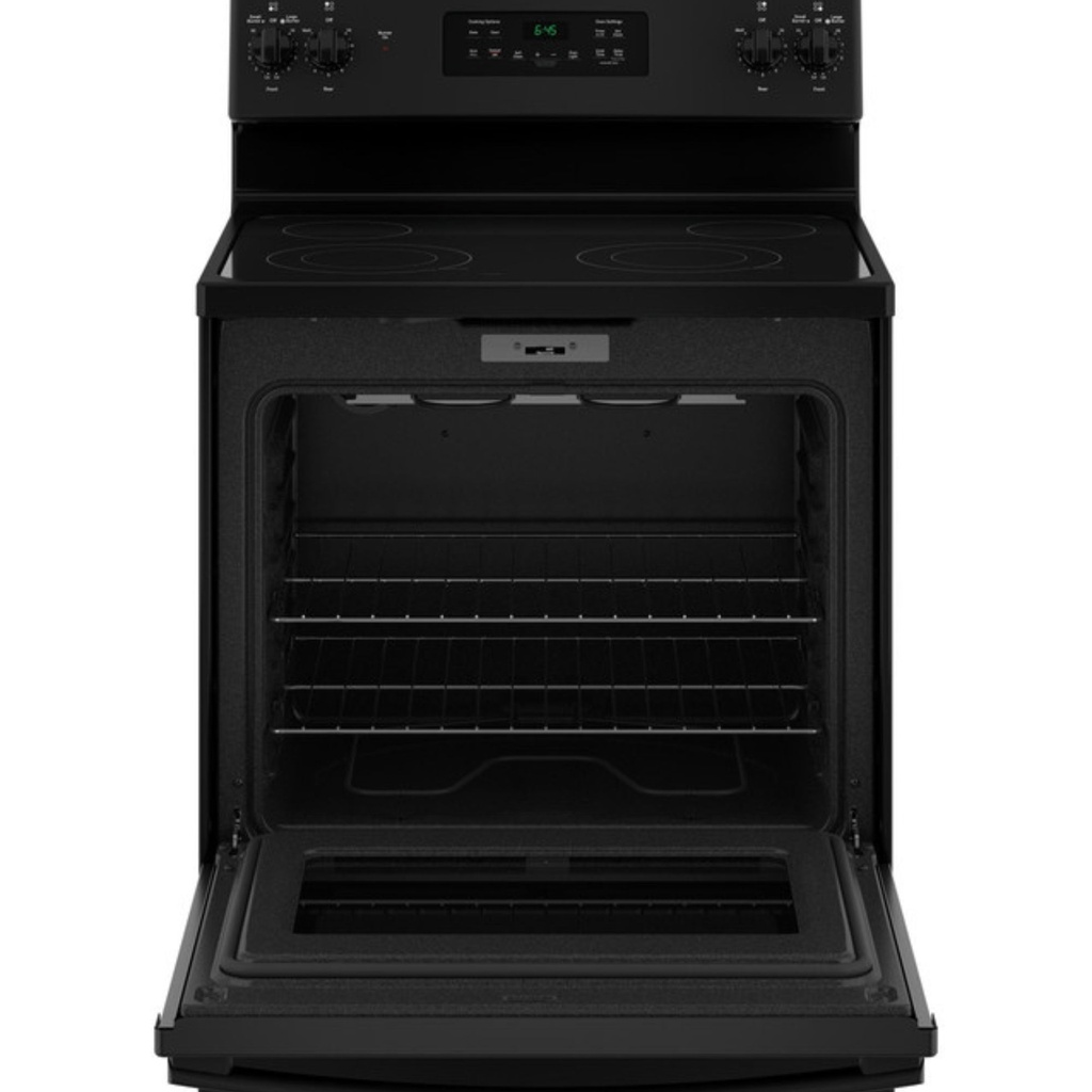 GE-JB645DKBB-Black Electric Range with Open Oven
