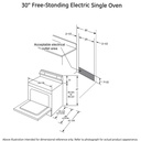 GE-JB645DKBB-Dimensional electric single oven