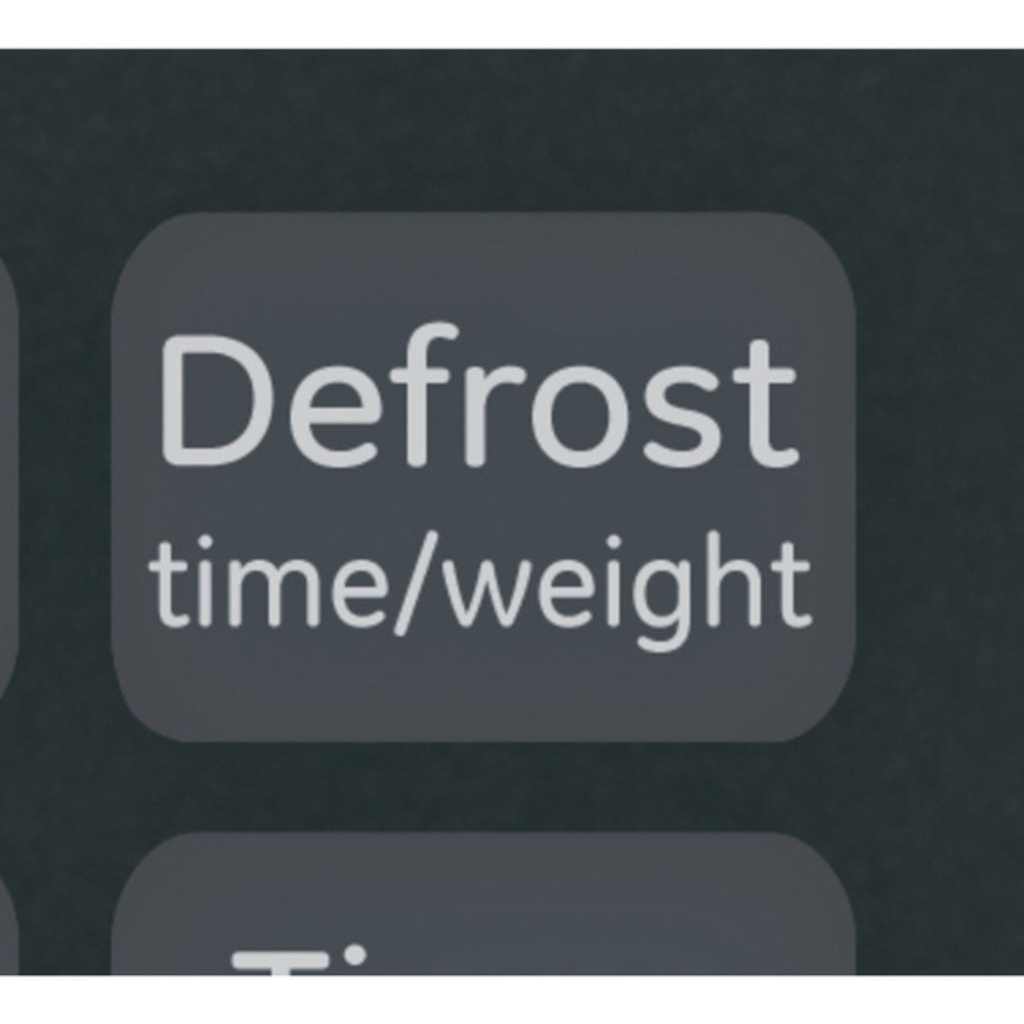 GE-JES1460DSBB-Weight and time defrost