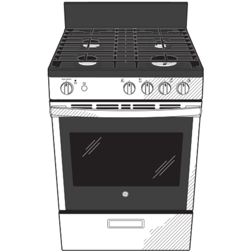 GE-JGAS640RMSS-Diagram of Gas Oven