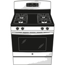 GE-JGB635REKSS-Diagram of Gas Range with 4 Burners