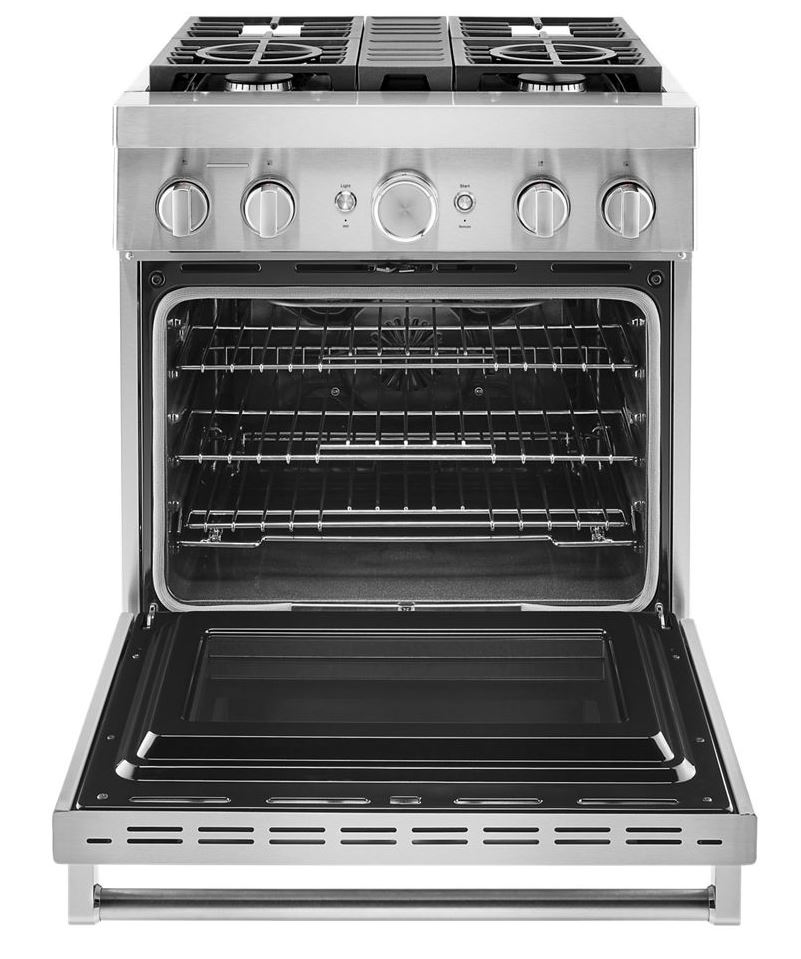 KitchenAid KFDC500J 30 inch Smart Commercial-Style Dual Fuel Range with 4 Burners, 4.1 Cu. Ft. Capacity and Even-Heat True Convection