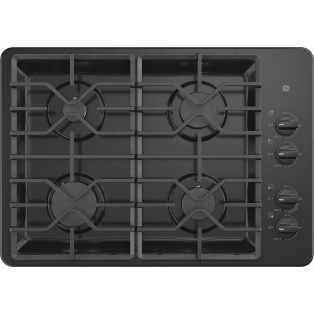 GE-JGP3030DLBB- Black gas cooktop