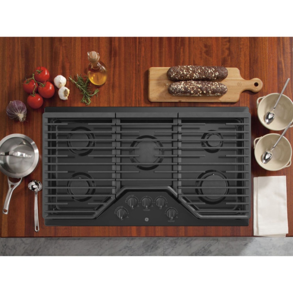 JGP5036DLBB-36" cooktop with 5 burners
