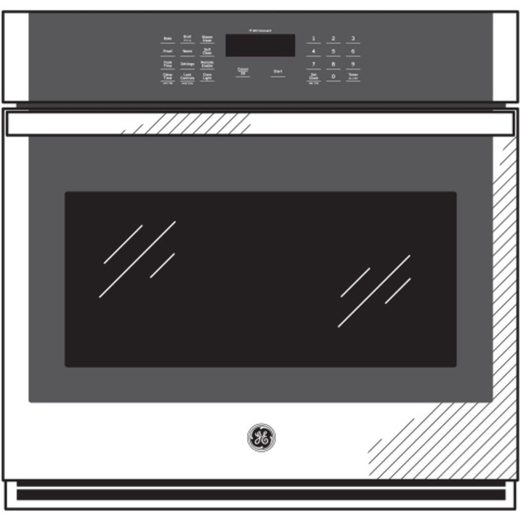 GE-JKS3000SNSS-Diagram of single wall oven