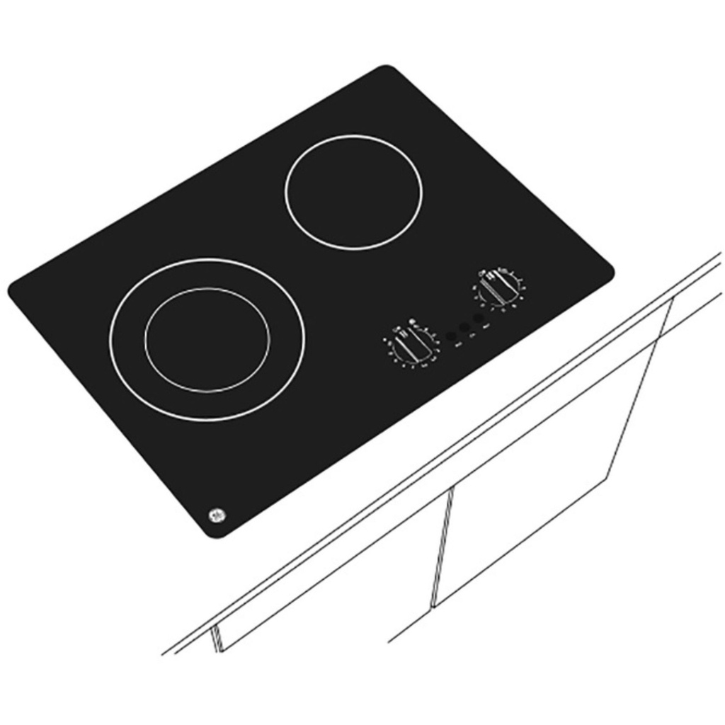 GE-JP3021DPBB-Diagram of Cooktop