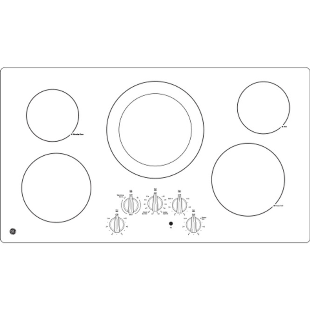 GE-JP3036DLBB-Diagram of Electric cooktop