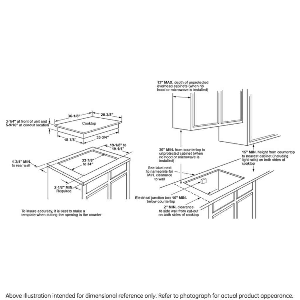 GE-JP3036SLSS-Dimensional