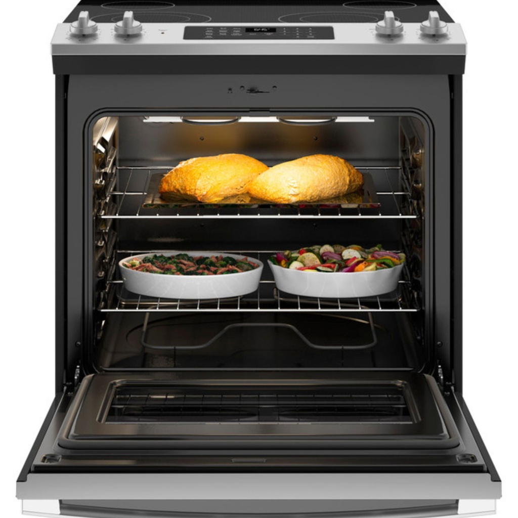 GE-JS645SLSS-5.3 cu. ft. oven capacity