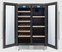 TBC2401DI 24 inch Dual Zone Beverage Center with 21 Bottle and 95 Can Capacity, Rolling Slideways, 2 Activated Charcoal Filter, in Stainless Steel