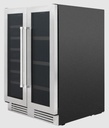 TBC2401DI 24 inch Dual Zone Beverage Center with 21 Bottle and 95 Can Capacity, Rolling Slideways, 2 Activated Charcoal Filter, in Stainless Steel