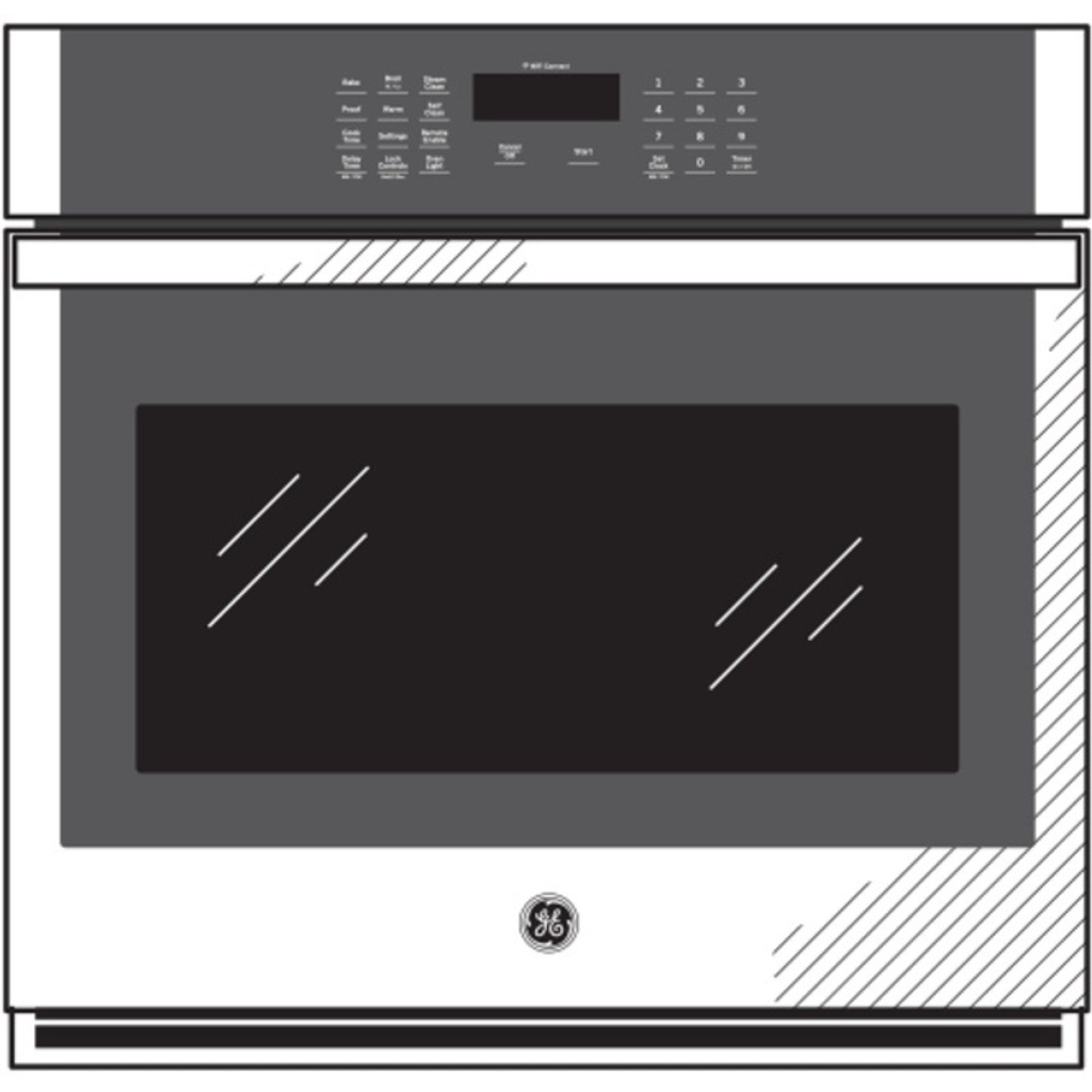 GE-JTS3000SNSS-Diagram of single wall oven