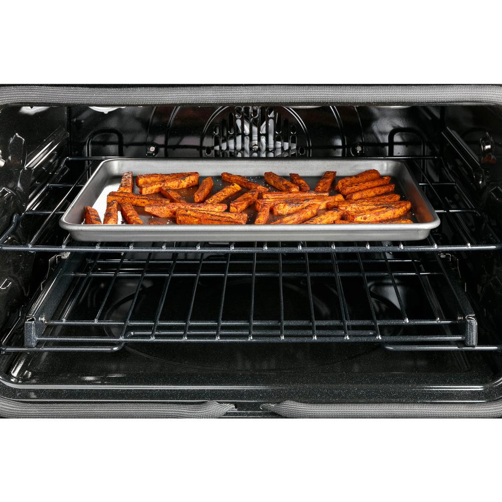 Cafe C2S950P 30 inch Smart Slide-In Dual Fuel Double-Oven Range with 6 Burners, 7 cu. ft. Total Capacity and No-Preheat Air Fry in Stainless Steel