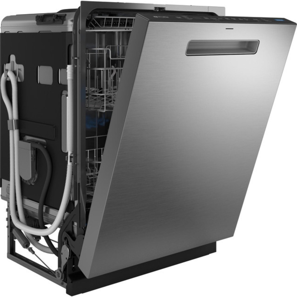 GE-PDP715SYVFS-Open door revealing the interior racks