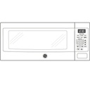 GE-PEM31DFWW-Diagram of 1.1 Cu. Ft. Countertop Microwave Oven