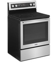 Maytag MER8800FZ 30 inch Freestanding Electric Range with 5 Elements, 6.4 cu. ft. Oven Capacity, True Convection, AquaLift Self-Cleaning Technology in Fingerprint Resistant Stainless Steel