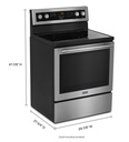 Maytag MER8800FZ 30 inch Freestanding Electric Range with 5 Elements, 6.4 cu. ft. Oven Capacity, True Convection, AquaLift Self-Cleaning Technology in Fingerprint Resistant Stainless Steel