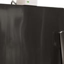 GE-PFE28KBLTS-Top View of a Black Stainless Steel Refrigerator with Smart Device