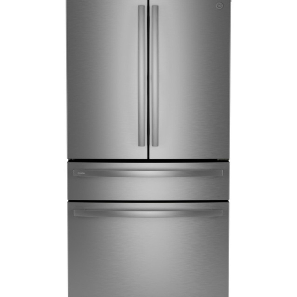 GE-PGE29BYTFS-28.7 Cu. Ft. Smart Fingerprint Resistant 4-Door French-Door Refrigerator