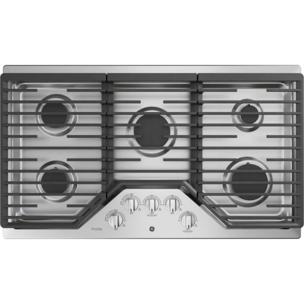 GE-PGP7036SLSS-36" Built-In Gas Cooktop with Five Burners