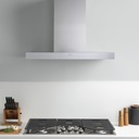 GE-PGP7036SLSS-Modern Kitchen with Gas Cooktop and Range Hood