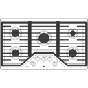 GE-PGP7036SLSS-Diagram of 36" Built-In Gas Cooktop with Five Burners