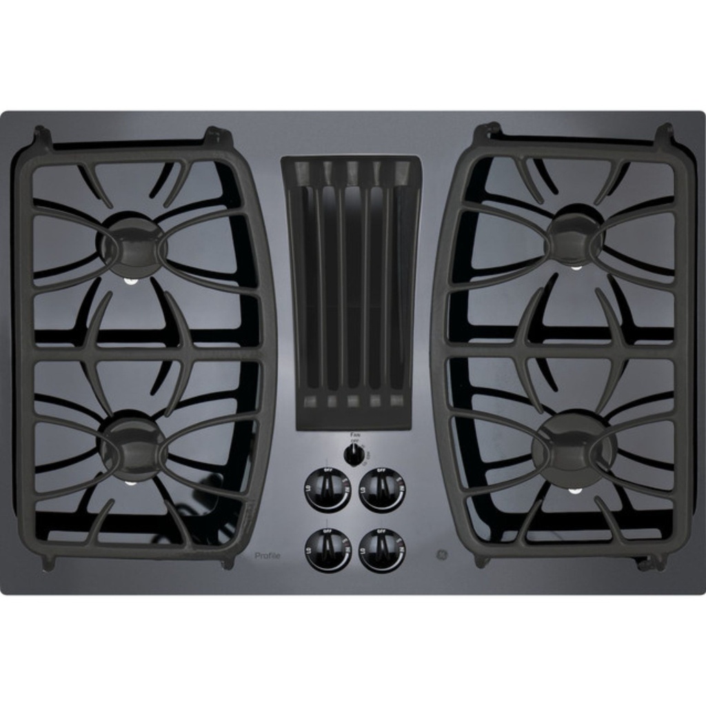 GE-PGP9830DRBB-30" Built-In Gas Downdraft Cooktop