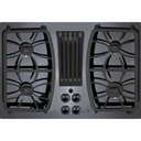 GE-PGP9830DRBB-30" Built-In Gas Downdraft Cooktop