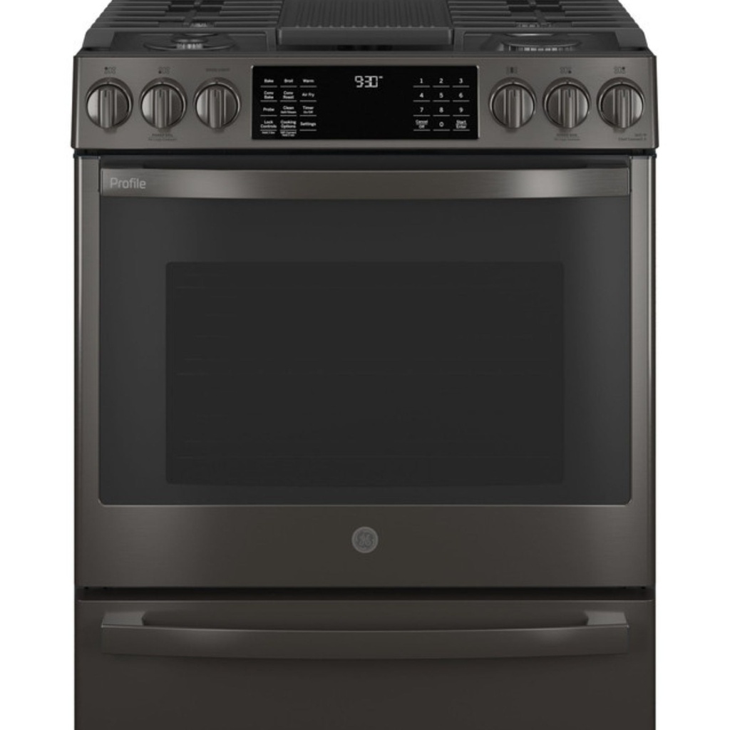 GE-PGS930BPTS-30" Smart Slide-In Front-Control Gas Range