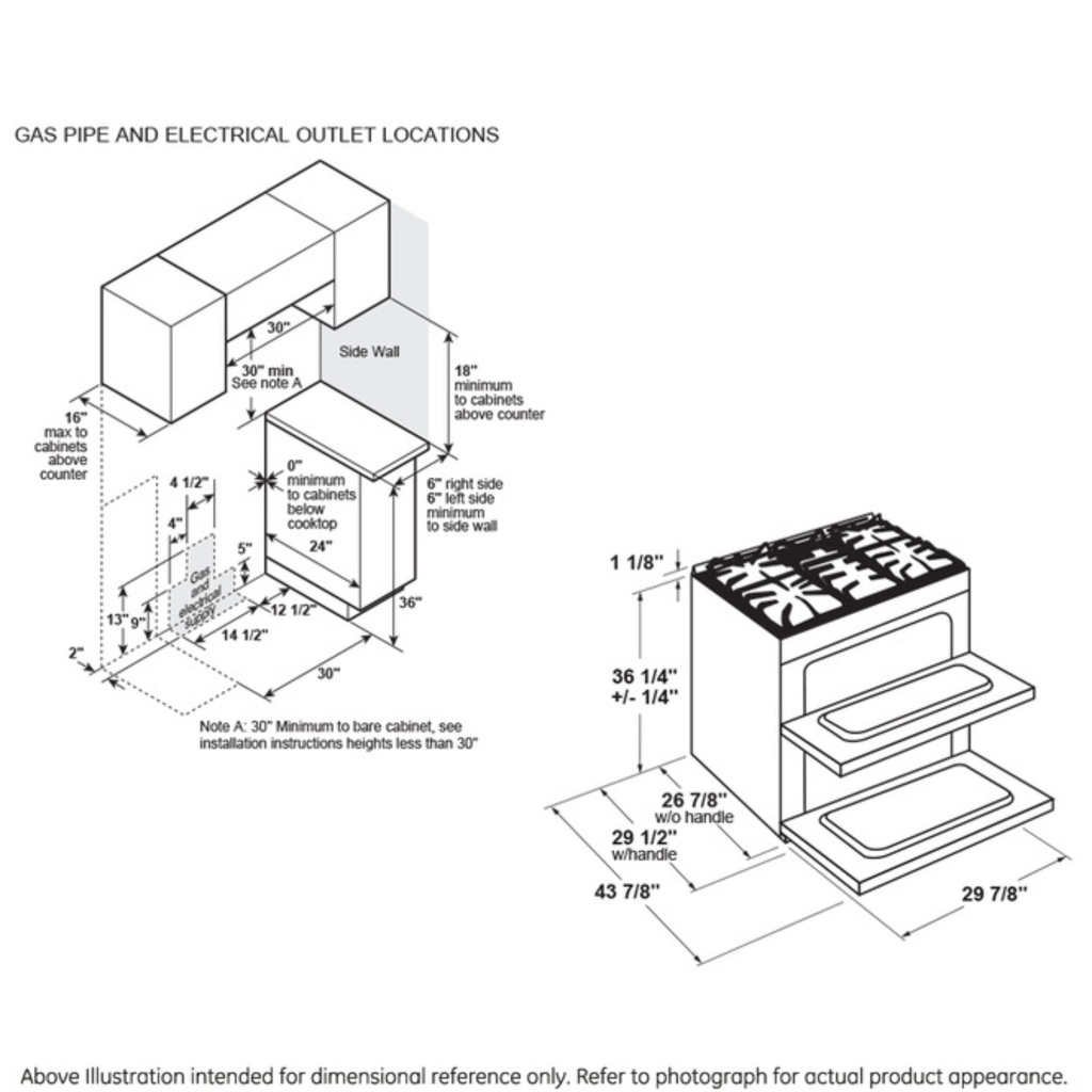 PGS960YPFS dimensional diagram