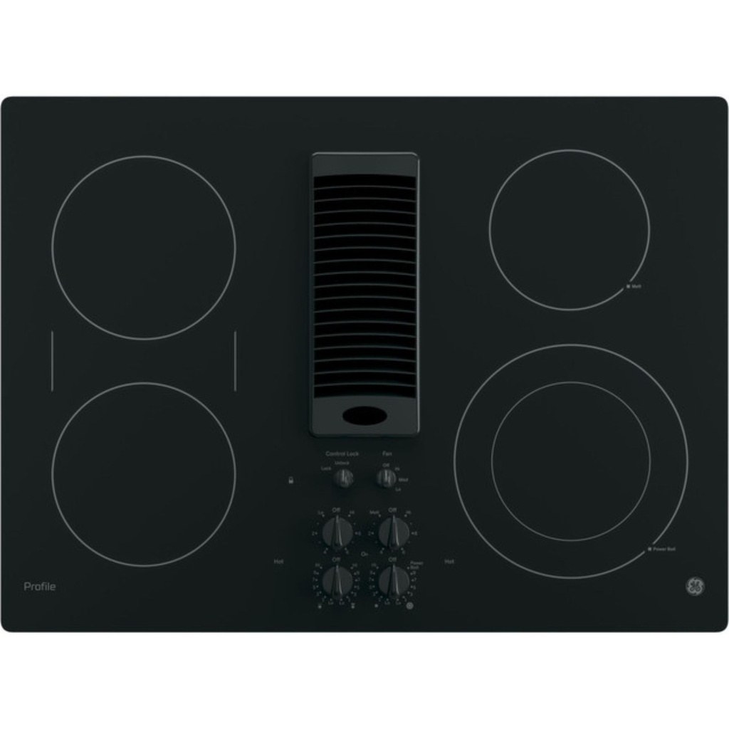 GE-PP9830DRBB-30" Downdraft Electric Cooktop