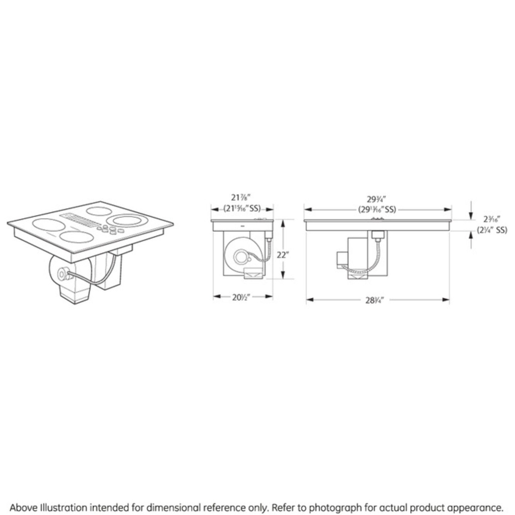 GE-PP9830DRBB-Dimensional