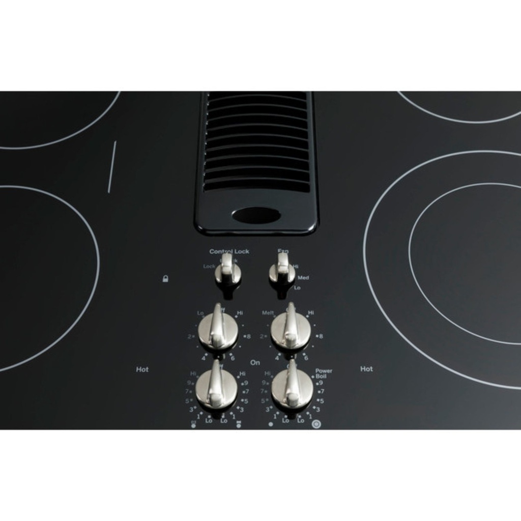 PP9830SRSS knob controls with black glass surface