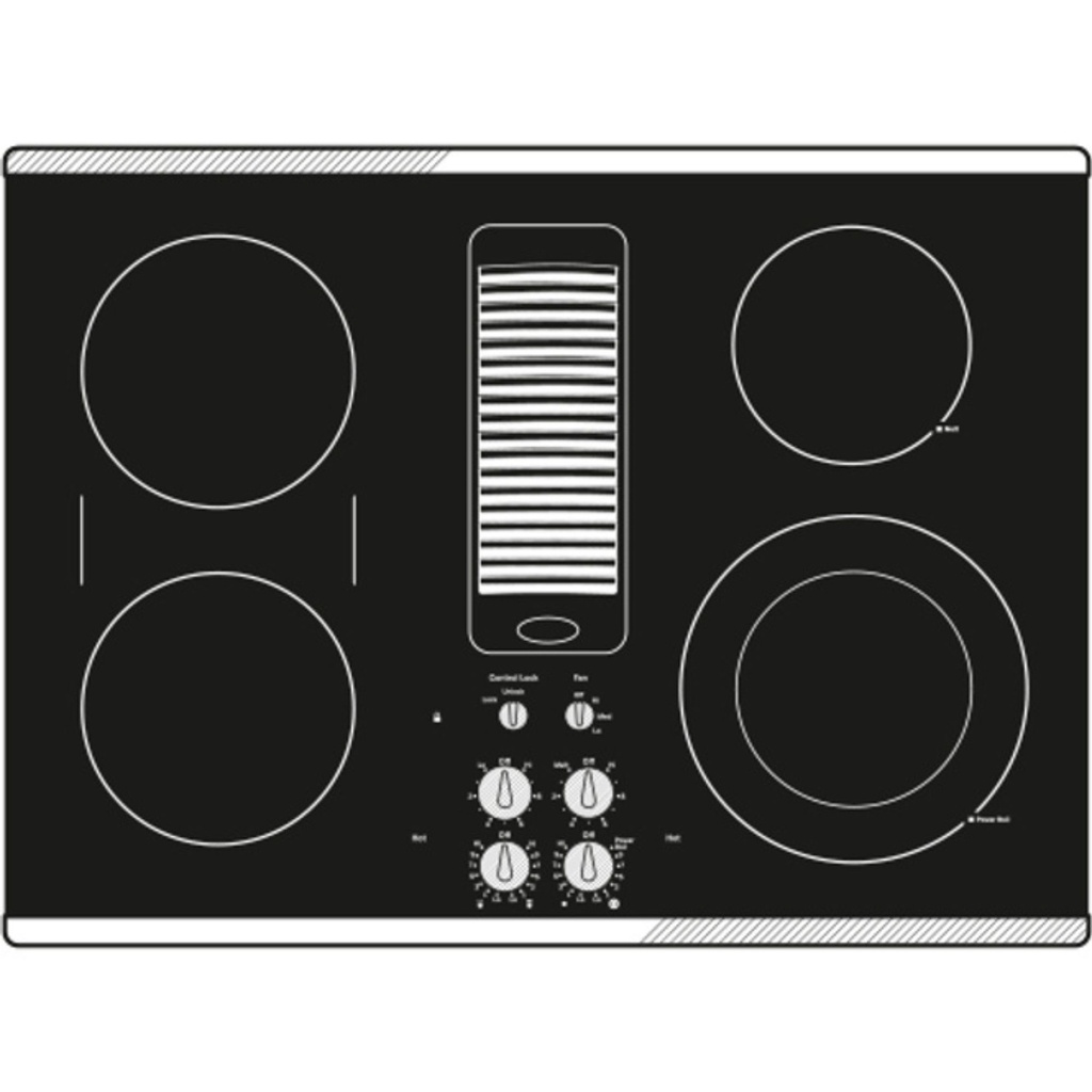 PP9830SRSS cooktop diagram