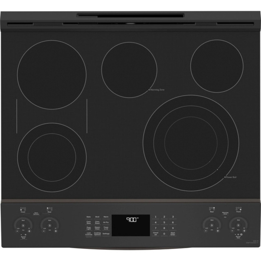 GE-PSS93BPTS-30" Smart Slide-In Electric Range with 5 Elements