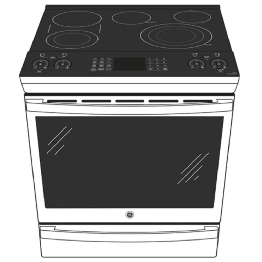 GE-PSS93BPTS-Diagram of30" Smart Slide-In Electric Convection