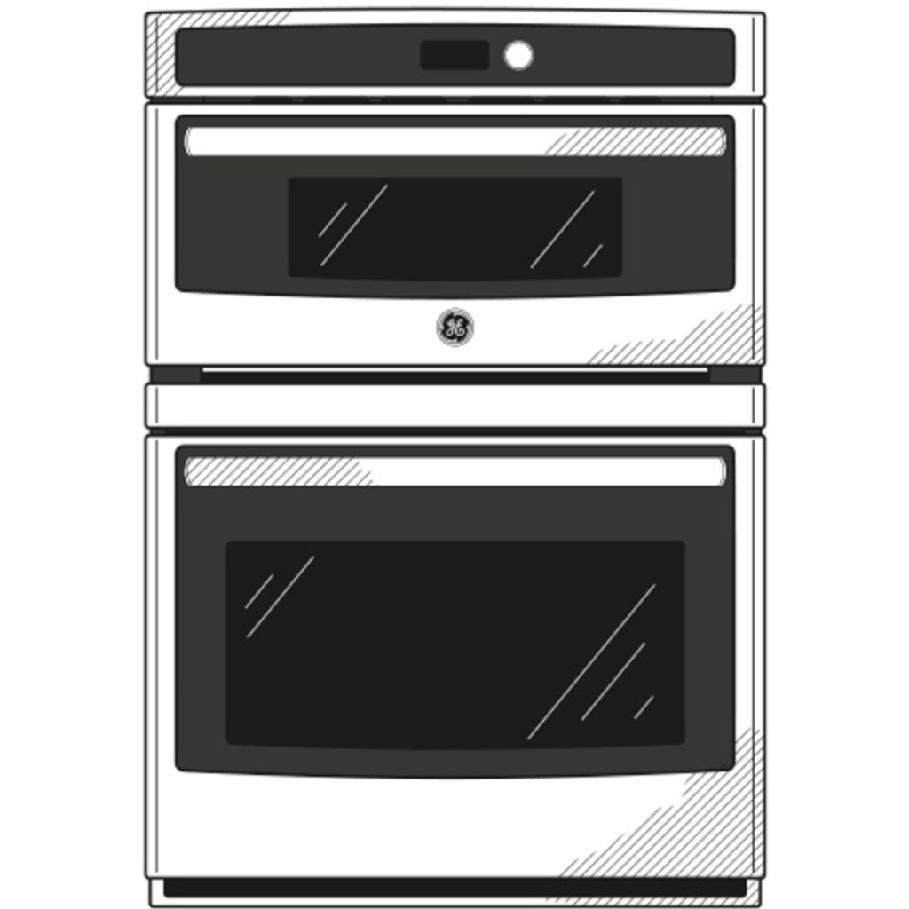 GE-PT9800SHSS-Diagram of 30 in. Combination Double Wall Oven