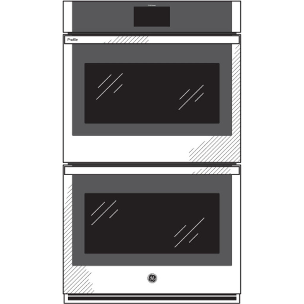 PTD7000SNSS diagram of 30" smart built-in convection double wall